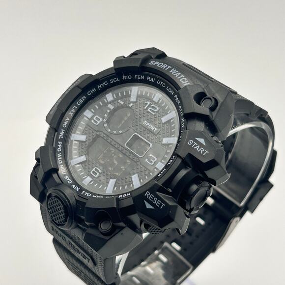 Men’s Multi-function Water Resistant Watch 52mm Black Digital Working - Picture 4 of 7